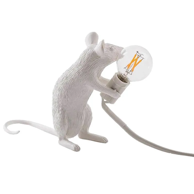  3 Styles Resin Mouse Lamp American Country Individual Creative Bedroom Bedside Study Decoration Sma - 4000388300004