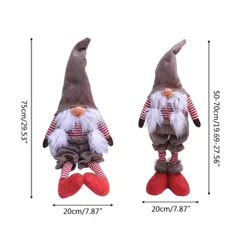 

Handmade Christmas Ornaments Gnome Tomte Santa Doll Home Window Desk Decoration GXMA