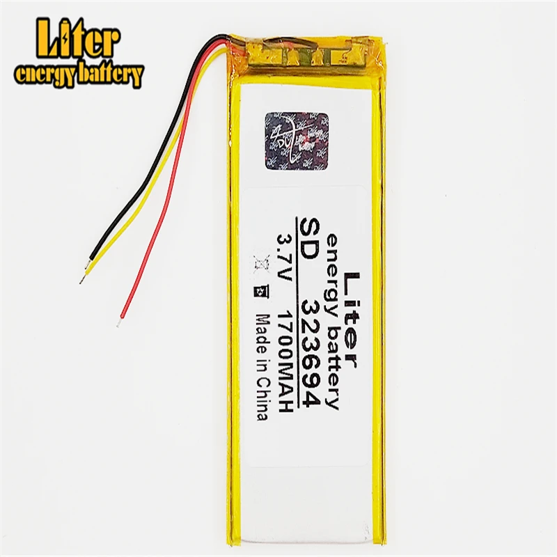 3 провода 323694 8 V 1700MAH батарея li-Lion для Китай клон MTK телефон goophone I6 6S IP6 | Электроника