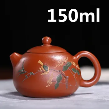 

Ceramic Teapot Chinese Yixing Zisha Clay Teapot Gongfu Tea Set Teapot Infuser 150ml New Arrived High Quality With Gift Box