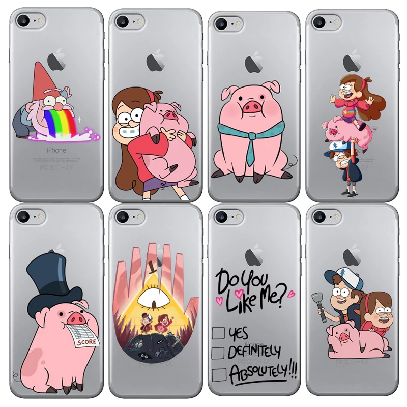 

Artoon Anime Gravity Falls Family Art Soft silicone Phone Case for Apple iPhone 6 6S Plus 5 5S SE 7 7 Plus 8 8 Plus X 10 Cover