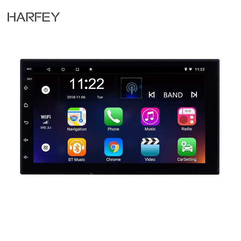 Harfey Универсальный Автомобильный GPS 2DIN HD Android 7 1 Авторадио Стерео Плеер для Nissan