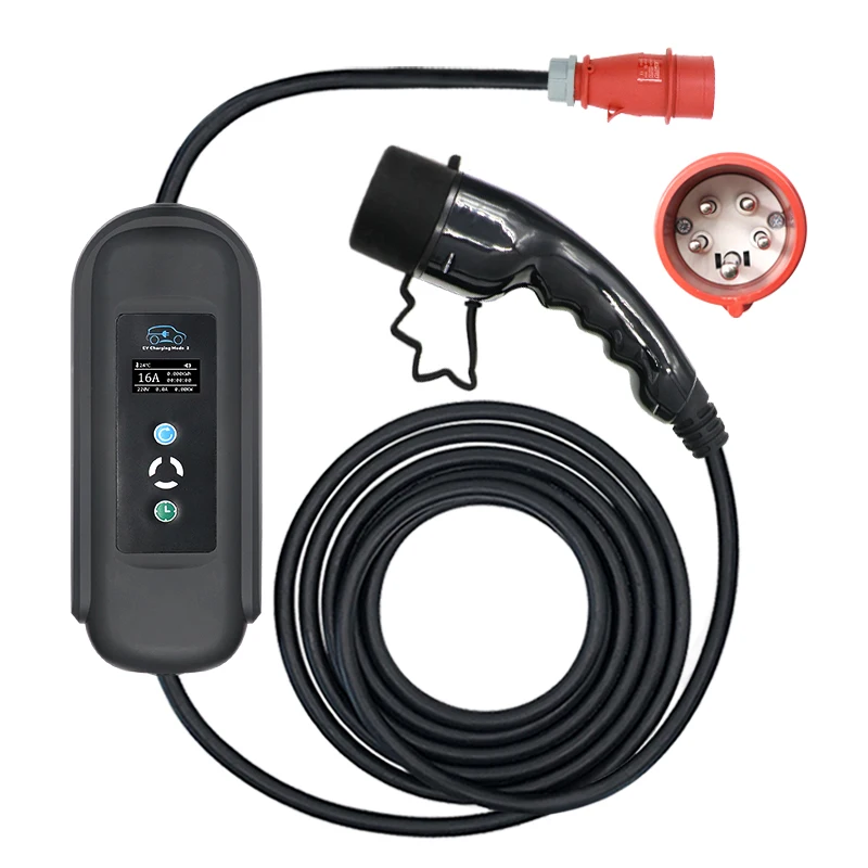 16 А 3-фазовое зарядное устройство EVSE 11 кВт для электромобиля Тип 2 EV IEC 62196-2