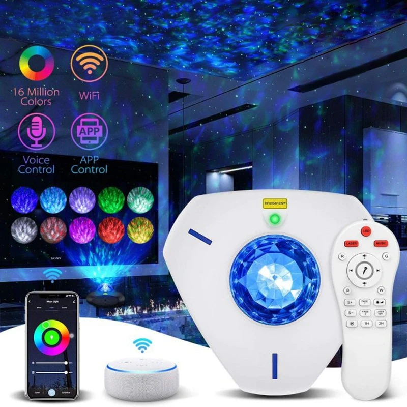 

Novelty Lighting Children Gift Smart WiFi Galaxy Star Sky Projector with Bluetooth Speaker for Home Decoration Night Lamp