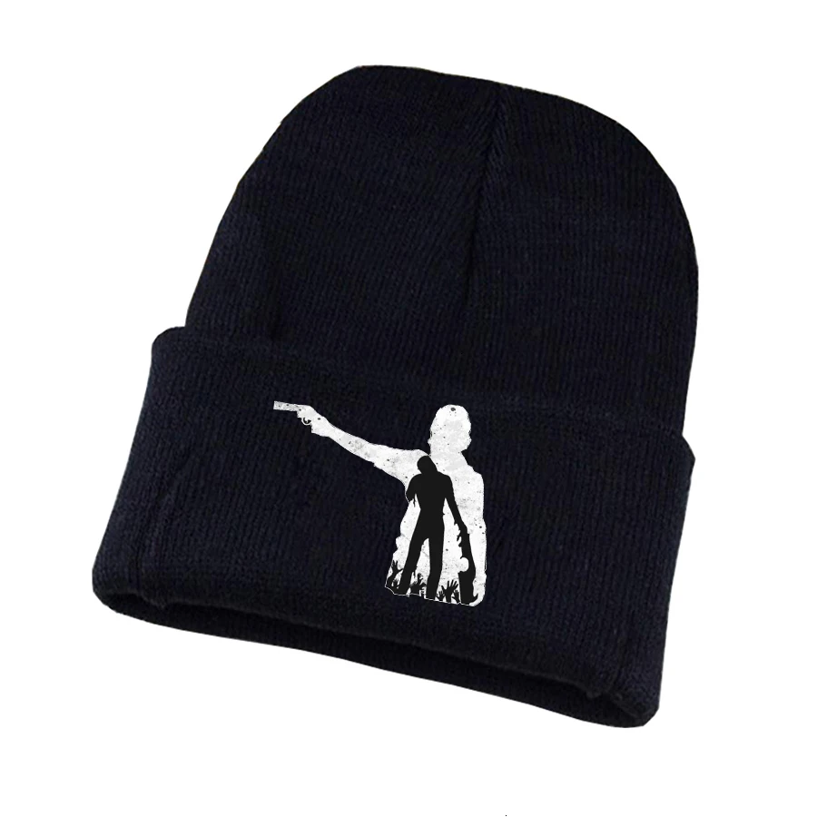 Аниме «Ходячие мертвецы», вязаная шапка для косплея, шапка унисекс с принтом для взрослых, Повседневная хлопковая шапка для подростков, зимняя вязаная шапка