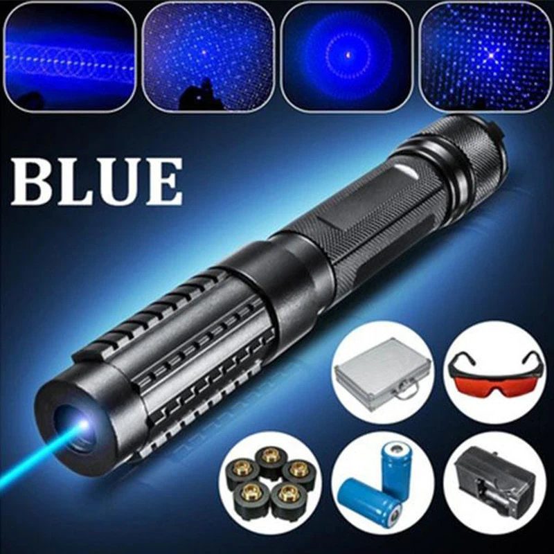 

High Power Blue Laser Pointer Flashlight 50x60 HD Monocular Telescope with Mountaineering Optics Night Vision Viewing Glasses