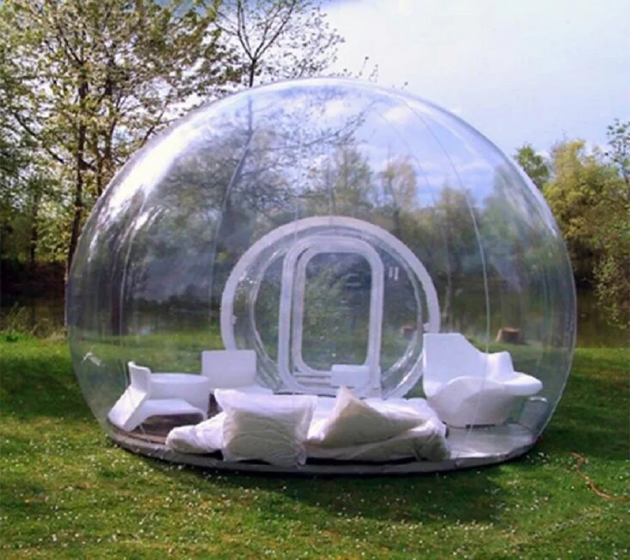 Надувная прозрачная палатка с пузырьками туннелем для кемпинга высокое качество
