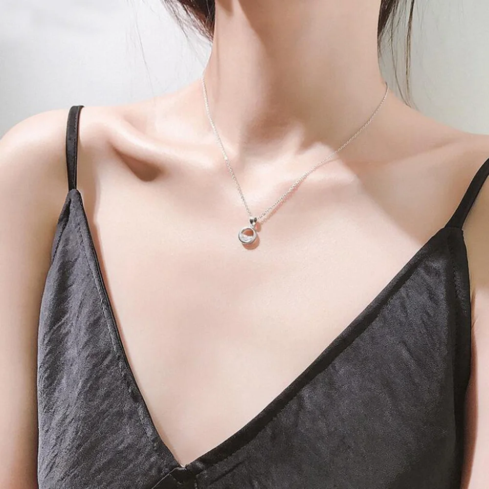 Fashion Women Charms Wedding Jewelry Christmas Gift Crystal Circle Lake