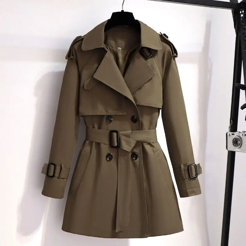 New Spring Autumn Women Trench Coat Korean Casual Loose Ladies Windbreaker Long Section Belt British Style Overcoat 4XL Y525 | Женская