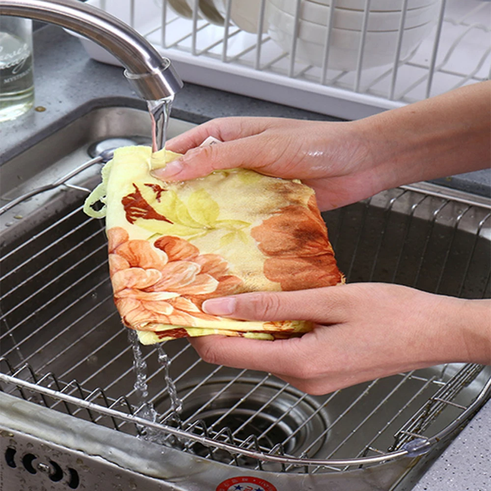 3pcs New Creative Microfiber Sanding Printing Rag Absorbent Decontamination Interior Cleaning Cloth Dish Towel CleaningTowel