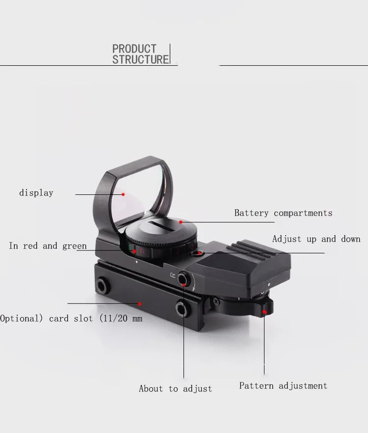 Totrait прицел 20/11MMRail голографическая красная/Зеленая точка зрения 4 сетка тактический прицел коллиматорный оптический прицел охотничья страйкбол