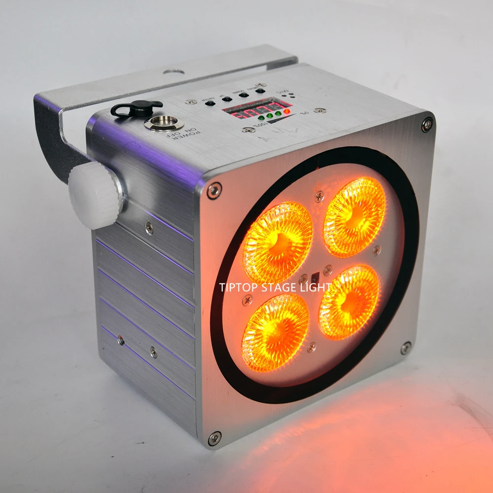 Gigertop TP B08 новый серебристый корпус 4x18 Вт RGBWA UV 6в1 беспроводной светодиодный