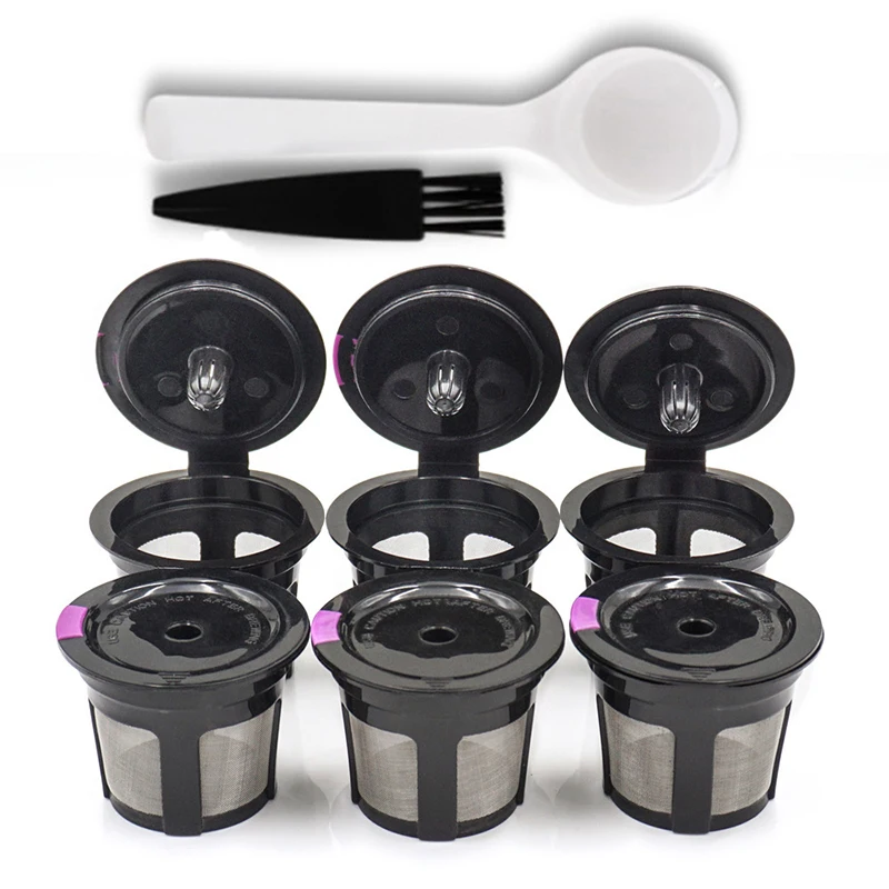 

High Quality 6Pcs K-Cup Reusable Replacement Coffee Filter Refillable Holder Pod For Keurig