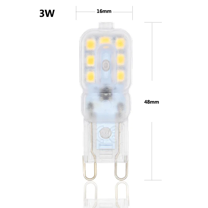 10PCS LED Bulb 3W 5W G9 Light Bulb Dimmable AC 220V LED Lamp SMD2835 Spotlight Chandelier Lighting Replace 20w 30w Halogen Lamp