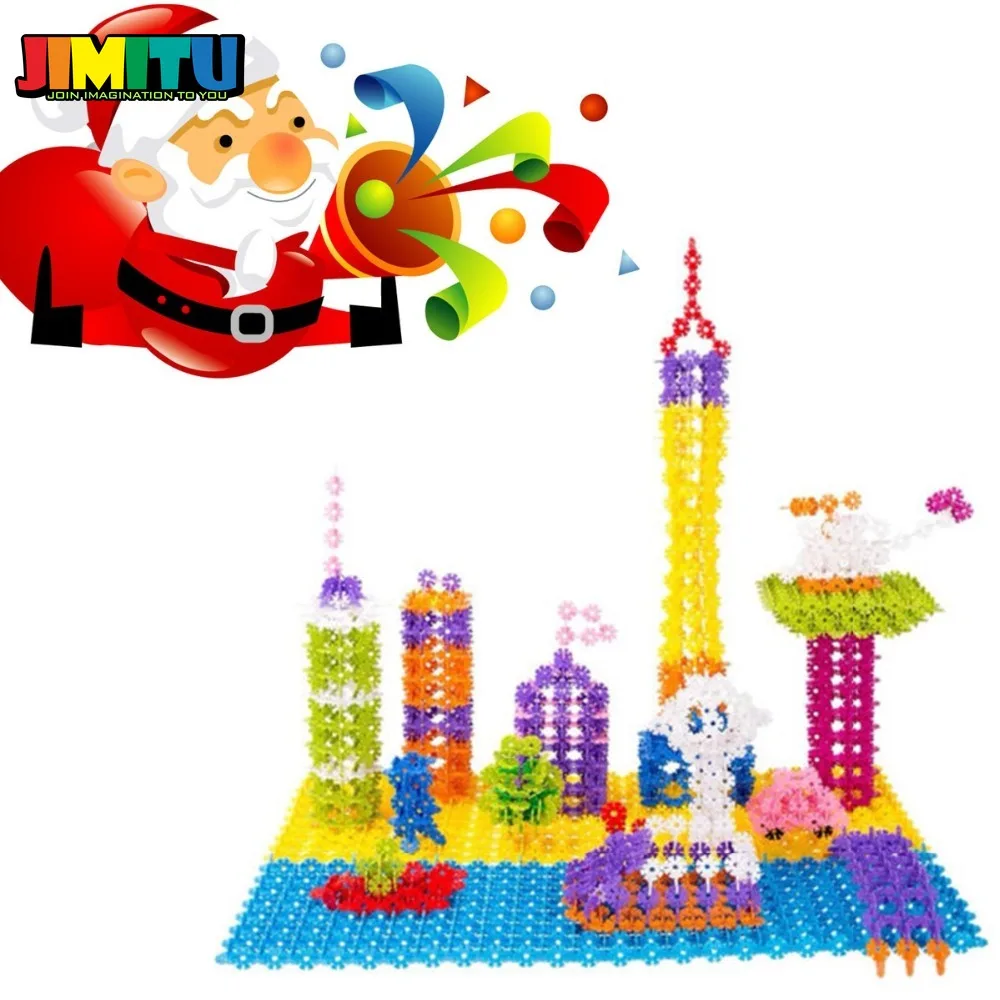 100 шт, строительные блоки со снежным хлопком, игрушки, кирпичи, сборочные классические игрушки, обучающие Игрушки для раннего развития для детей