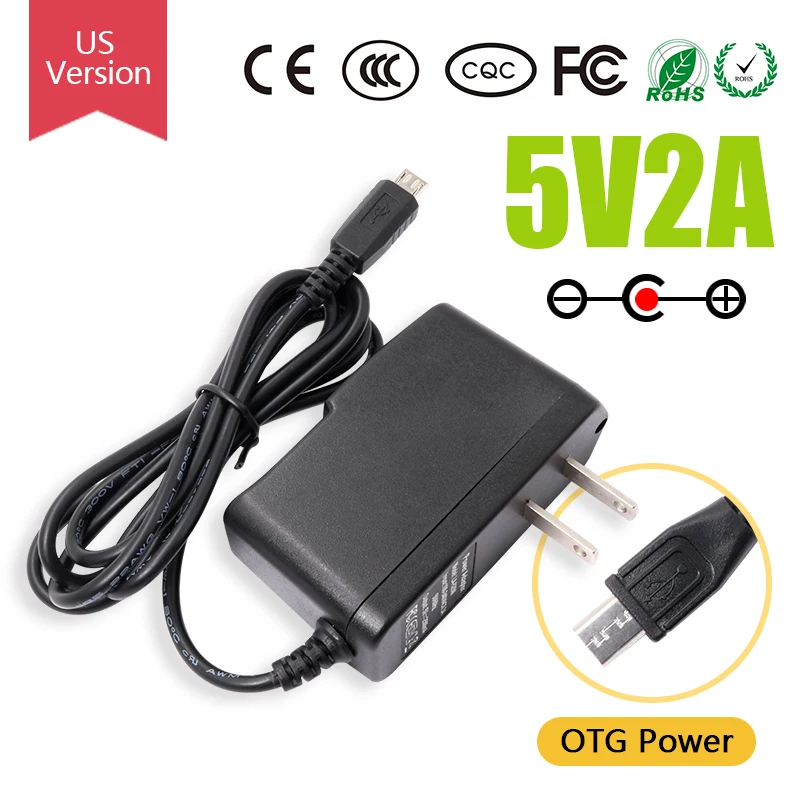 Адаптер питания Orange Pi 5 В/2 а AV/OTG источник для США версии OTG подходит Zero/Zero plus 2/2G-IOT/Win