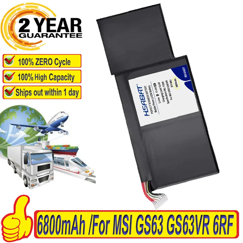 Аккумулятор 100% для MSI GS63VR GS73VR 6RF-001US BTY-M6J 9N793J200 BP-16K1-31 MS-17B1 | Компьютеры и офис