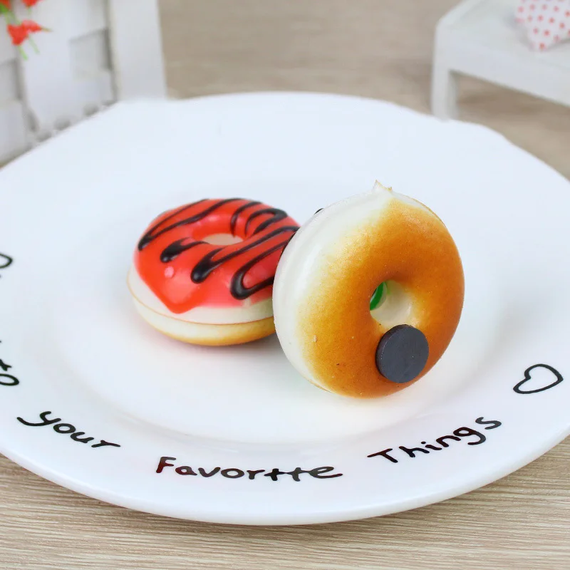1 шт., милое искусственное пирожное пончик на холодильник, сувенирные магниты, имитация магнита для еды, для детей, держатель для сообщений, украшение