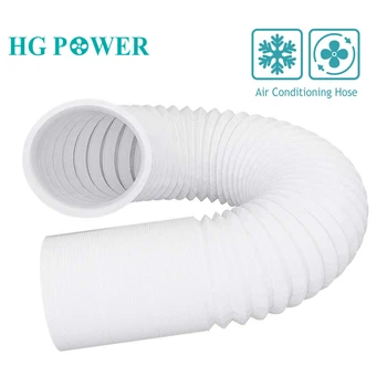 

4-6'' Plastic Air Conditioning Duct Hose Flexible Exhaust Tube Steel White Tube for Inline Fan Home Ventilation Air Fresh System