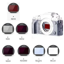 Clip-in CMOS Protector UV ND8 ND16 ND32 ND64 ND1000 Night Neutral Density Filter for Fuji Fujifilm X-T3 XT4 XT30 XT20 XPro3 XS10