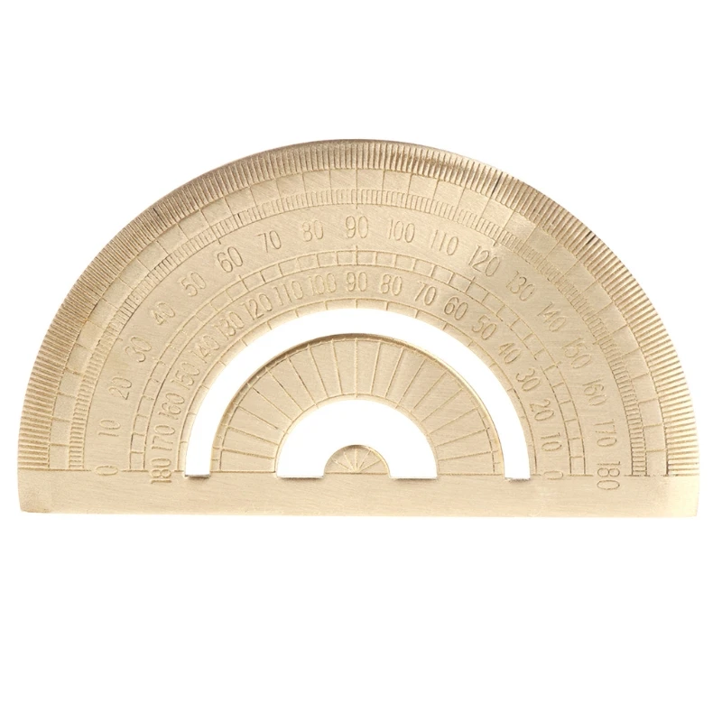

Brass Protractor Ruler Angle Measure Tool Super Durable Carpenter Clear Ruler