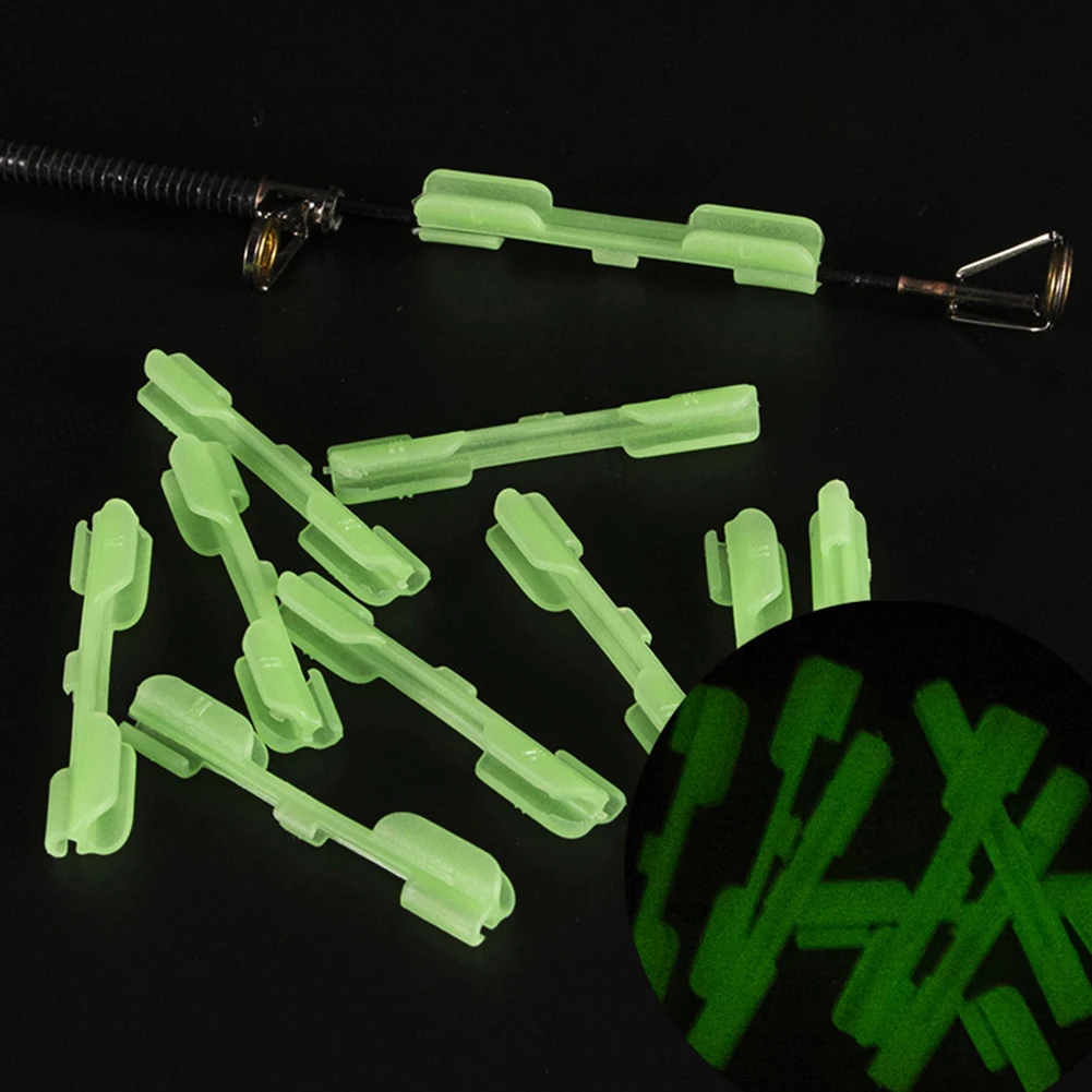 

10pcs/pack Chemical Snap Durable Portable Tackle Accessory Rod Tip Holder Fishing Clip Light Stick Practical Fluorescent Night