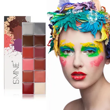 

12-Color Large Capacity Washable Oil-based Body Face Painting Paint for Halloween Theatre Performances Masquerade Cosplay Party