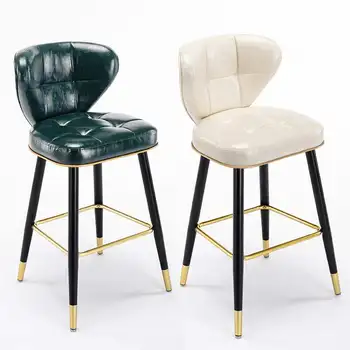 

Lightweight And Luxurious Bar Chair Household Island Chair High Chair Fashionable Iron Bar Chair Modern Simple Chinese High Stoo
