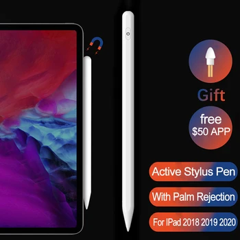 

For Apple Pencil 2 1 with Palm Rejection Tilt Sensitive Active Stylus Pen For iPad Pro 11 12.9 2020 2018 2019 6th 7th Gen Air 3