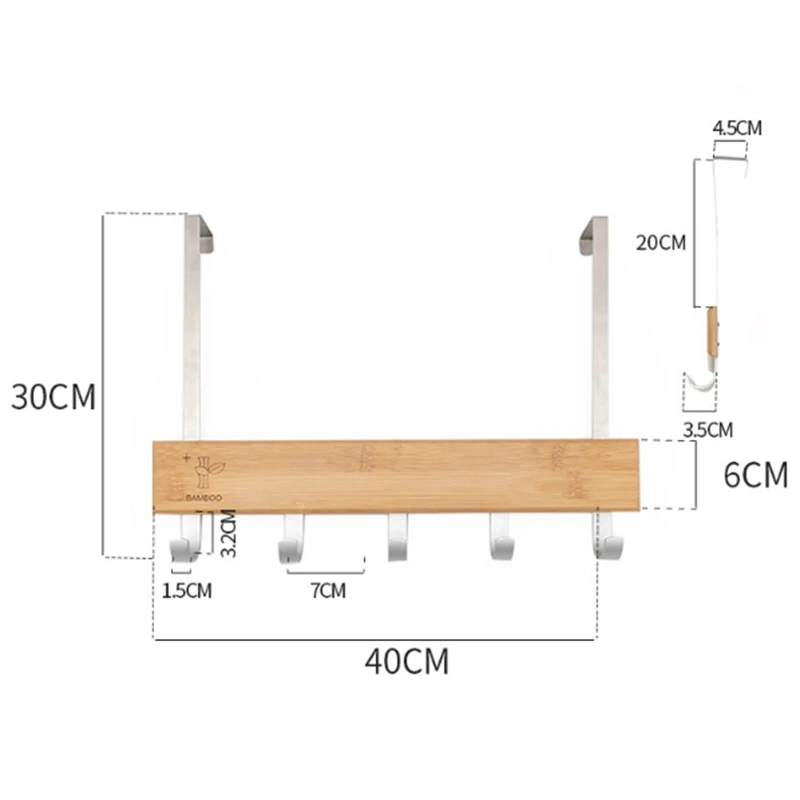 Над дверью Крючки многофункциональная подвесная вешалка деревянная для пальто