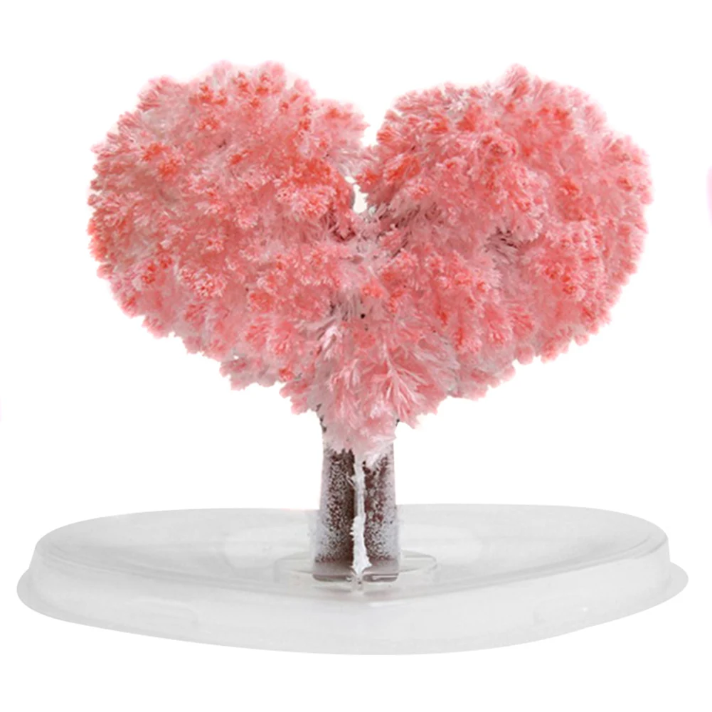 Mini Visual  Artificial Sakura Trees Decorative Growing DIY Paper Tree Gift Novelty Baby Toy Flower Tree Exploring Home Use