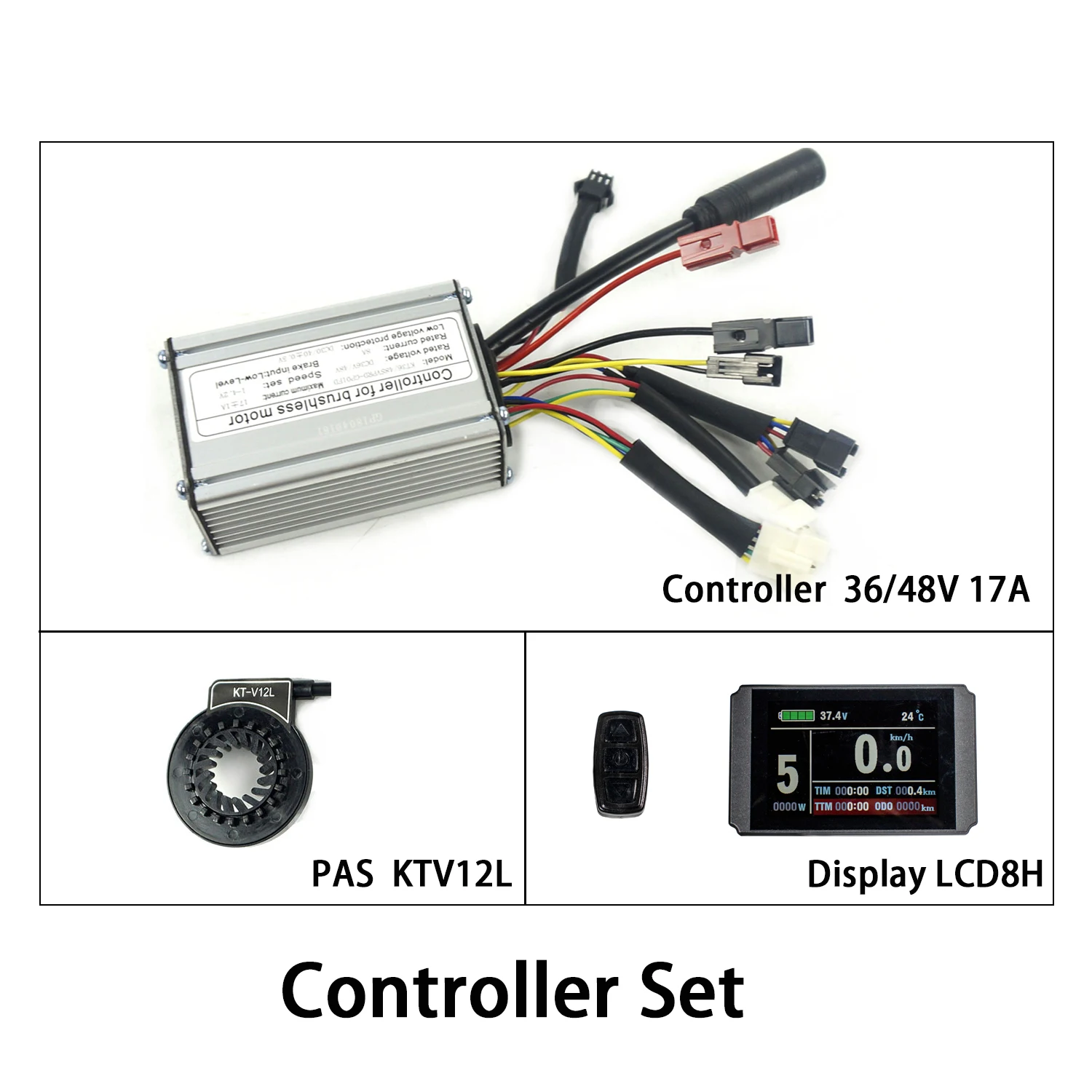 KT Controller 36V 48V 17A 350W Waterproof Controller LCD5 LCD8H Color