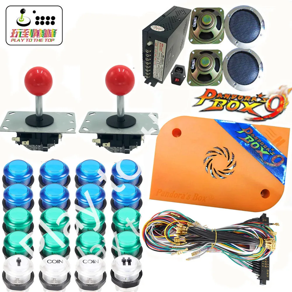 Новая аркадная игра DIY kit Pandora Box 9 модульная доска JAMMA 1500 в 1 с блоком питания джойстик светодиодная кнопка для видеоигр блок для игрового автомата