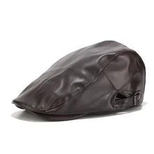 Мужская кепка Duckbill, кепка плюща, мужская и женская кепка для вождения солнца, плоская кепка газетчика, унисекс, береты, шапка, Повседневная шапка из искусственной кожи