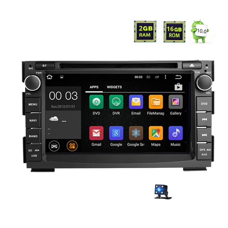 Android Reverse Cam 2 din автомагнитола автомобильный dvd-плеер мультимедиа для Kia Ceed 2010 2011 2012 Venga gps ГЛОНАСС Навигация Аудио Стерео головное устройство видео - Цвет: Android Reverse Cam