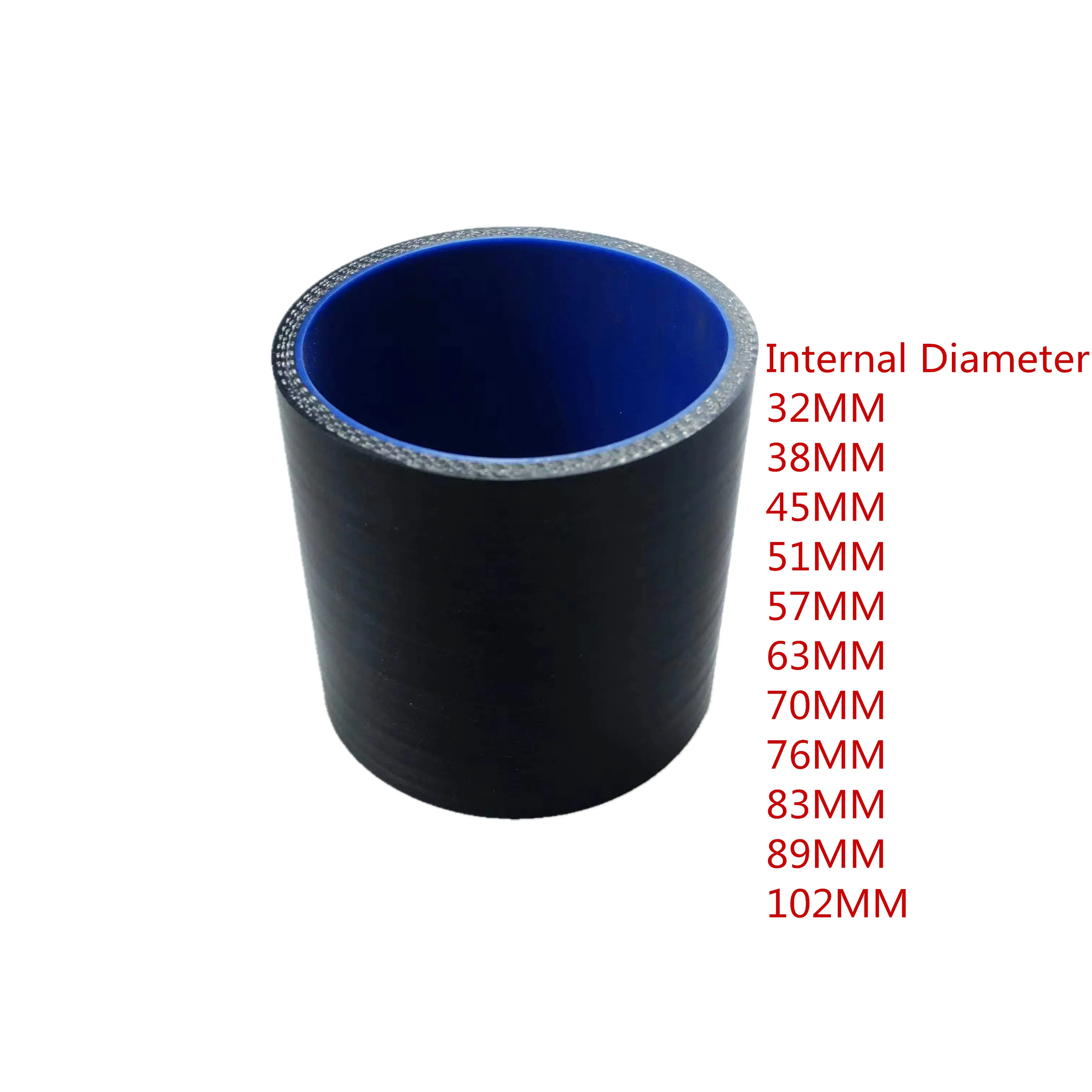 

0 degree Straight Silicone Hose/Tube 38 45 51 57 63 70 76 83 89MM Rubber Joiner Tube for Intercooler Cold air intake Pipe