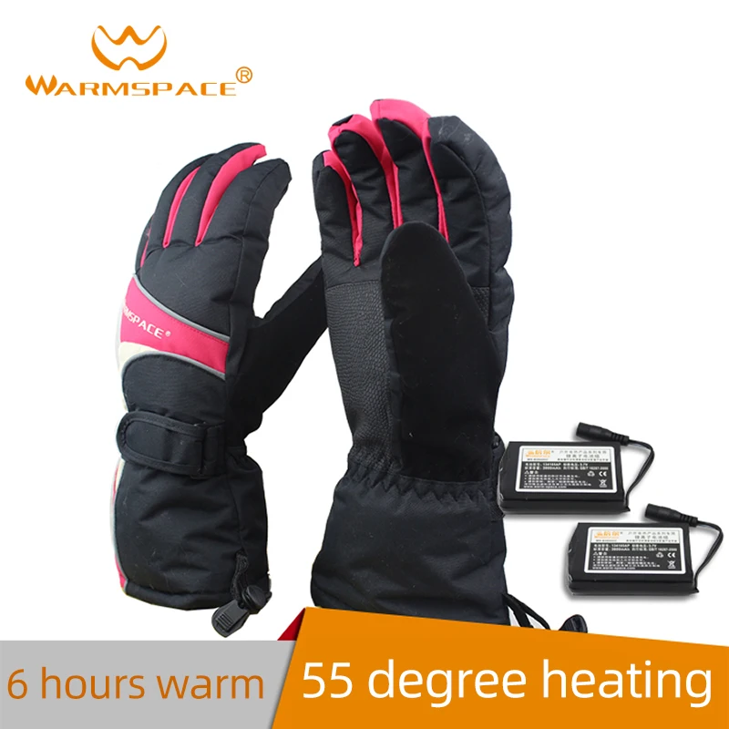 WARMSPACE Электрический перезаряжаемый аккумулятор перчатки с подогревом теплые