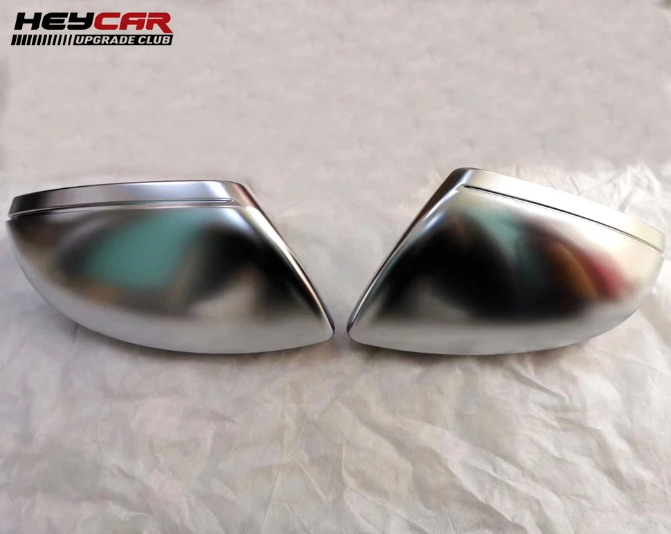 High Quality 1 Pair Side Assist Support Matt Silver Chrome Mirror Case Rearview Cover Shell For Audi A6 C8 A8 D5 New A7