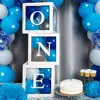 Transparent Name Box Baby Shower Balloon Box  1st Birthday Balloons Wedding Balloon Latex Ballon Birthday Party Babyshower Favor ► Photo 2/6