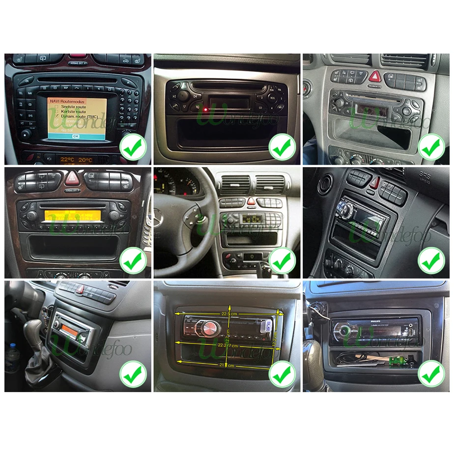 Sale DSP IPS 2 Din Android 9 Car DVD Multimedia GPS For Mercedes/Benz/CLK/W209/W203/W208/W463/Vaneo/Viano/Vito Auto radio audio obd2 4