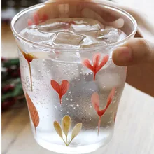 Креативные Стеклянные термостойкие чашки в форме сердца, чашки для сока, домашняя кухня, Повседневная столовая, чашка для гостиной