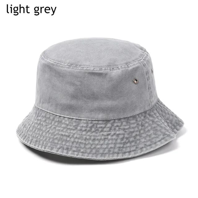 Unisex Denim Washed Retro Bucket Hat 
