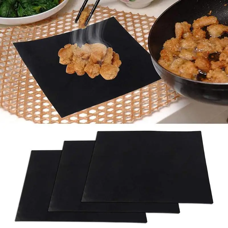 

Non-stick BBQ Grill Mat 40*50*0.2cm Baking Mat Teflon Cooking Grilling Sheet Heat Resistance Easily Cleaned Kitchen Tools Pad