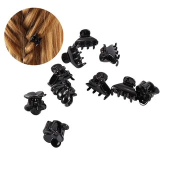 

10Pcs/set Women Small Black Plastic Hair Claws Clips Fashion Beauty Salon Hair Styling Tools Mini Hair Clamps Hairpin