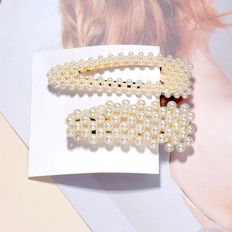 M20-2pcs Gold Модные заколки для волос женские жемчужные заколки для волос свадебные ювелирные аксессуары Mujer Корейский стиль Золотой головной убор Набор для девочек - Цвет: M20-2pcs Gold