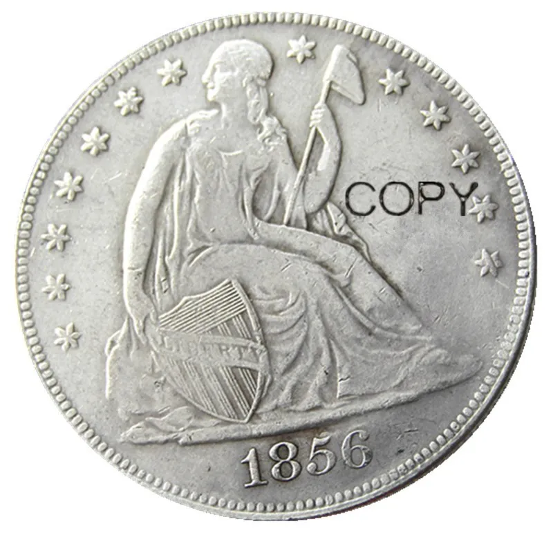 1856 сидя Liberty Dollar посеребренные копии монет