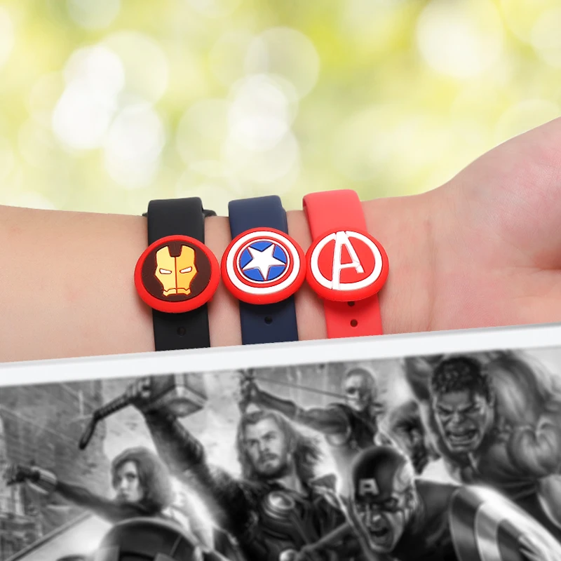 Силиконовые петли для смарт-браслета mi band 2 3 4, кольцевой ремешок с пряжкой, Петлевое кольцо, Аксессуары для браслета Мстителей