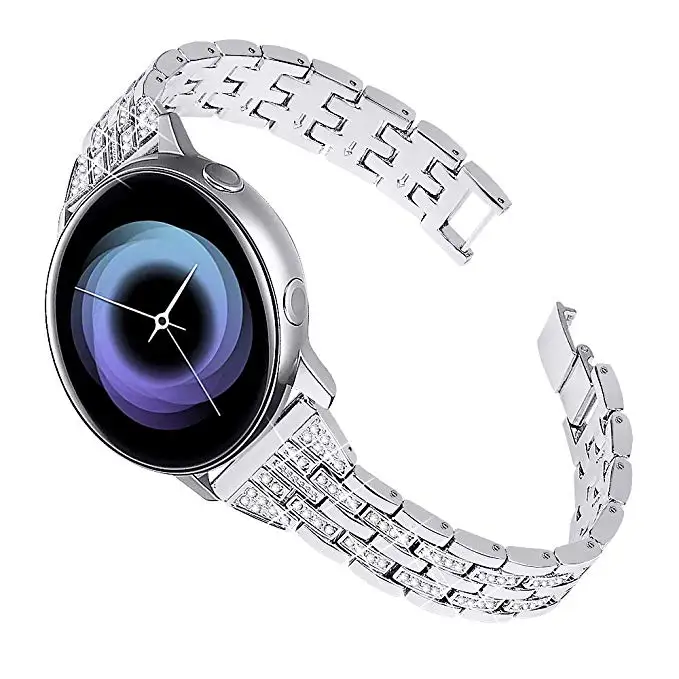1 Алмазный браслет для Garmin Vivoactive 3 Music Vivomove HR Venu, ремешок для Forerunner 645, 245 м, ремешок для часов, металлический наручный ремень - Цвет: 1