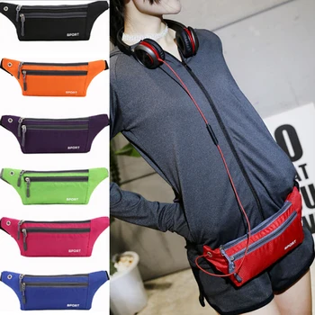 

Fashion Unisex Sports Waist Pack Running Bum Waist Bag Outdoor Travel Waist Bags Phone Money Belt Pouch Wallet