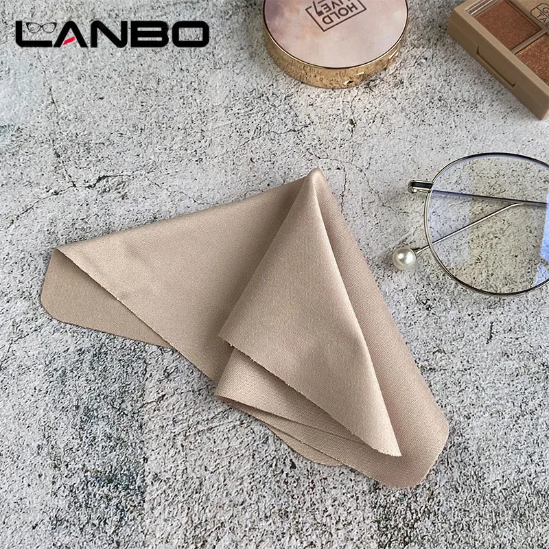 LANBO 갈색 안경 청소 천, 안경 액세서리, 마이크로 화이버 천, 카메라 렌즈 청소, 175mm X 145mm, 100 개